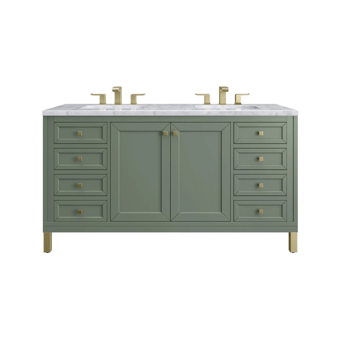 James Martin Chicago 60" Double Bathroom Vanity, Smokey Celadon by James Martin