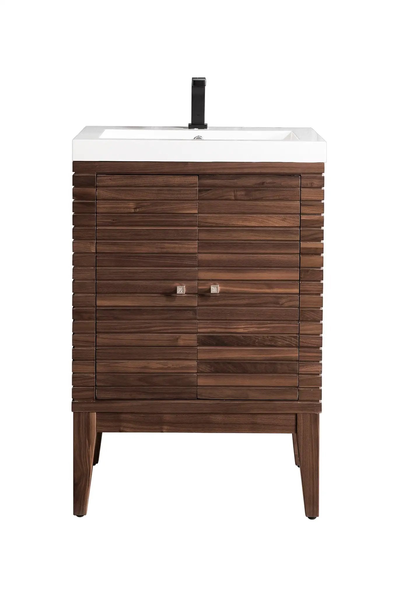 James Martin Linden 24" Dual Mount Single Bathroom Vanity, Mid-Century Walnut by James Martin