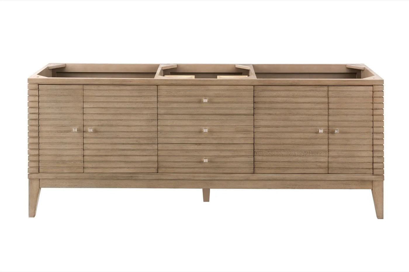 James Martin Linear 72" Double Bathroom Vanity, Whitewashed Walnut by James Martin