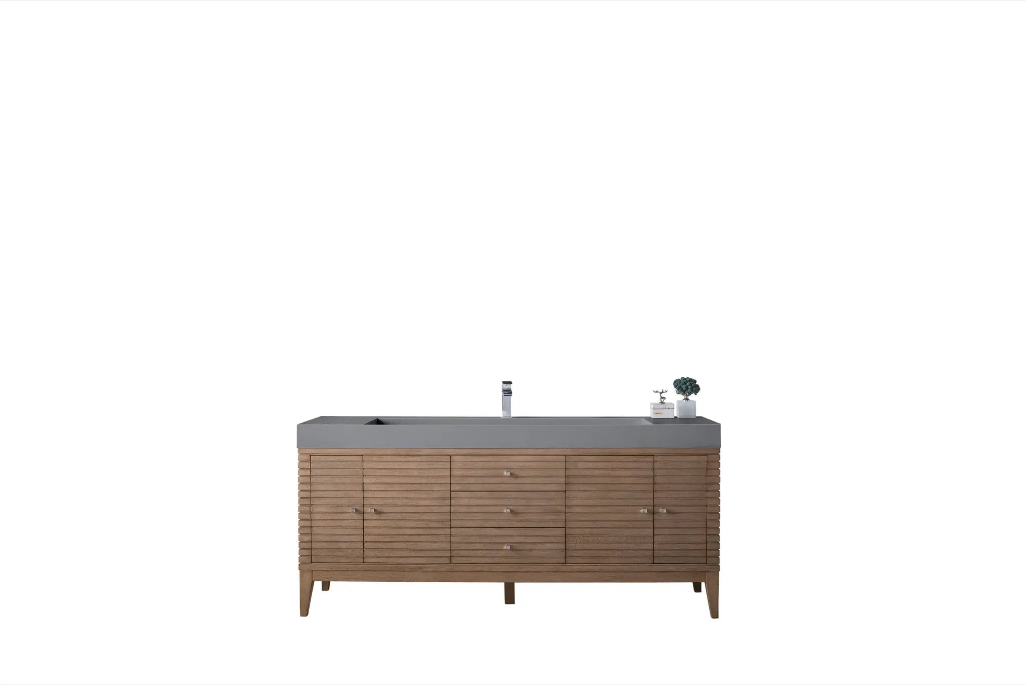 James Martin Linear 72" Single Bathroom Vanity, Whitewashed Walnut by James Martin