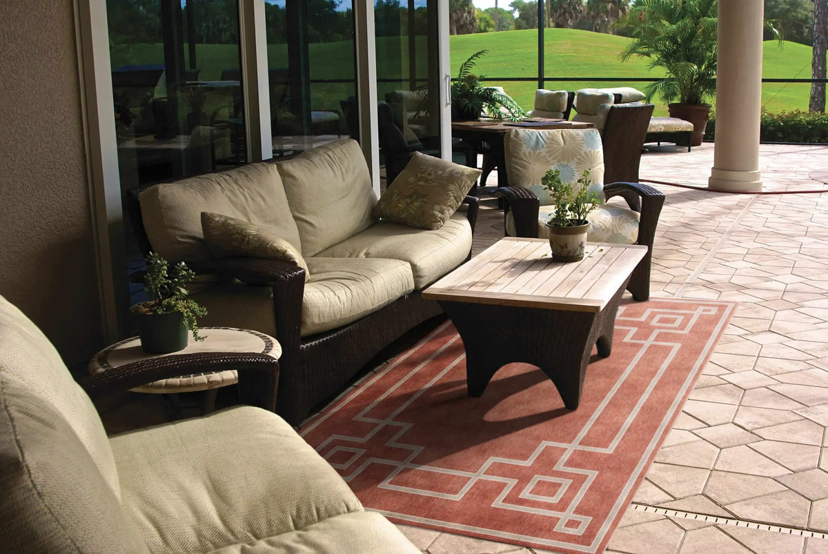 Jarrell Outdoor Area Rug - Clearance, installed in a room 2