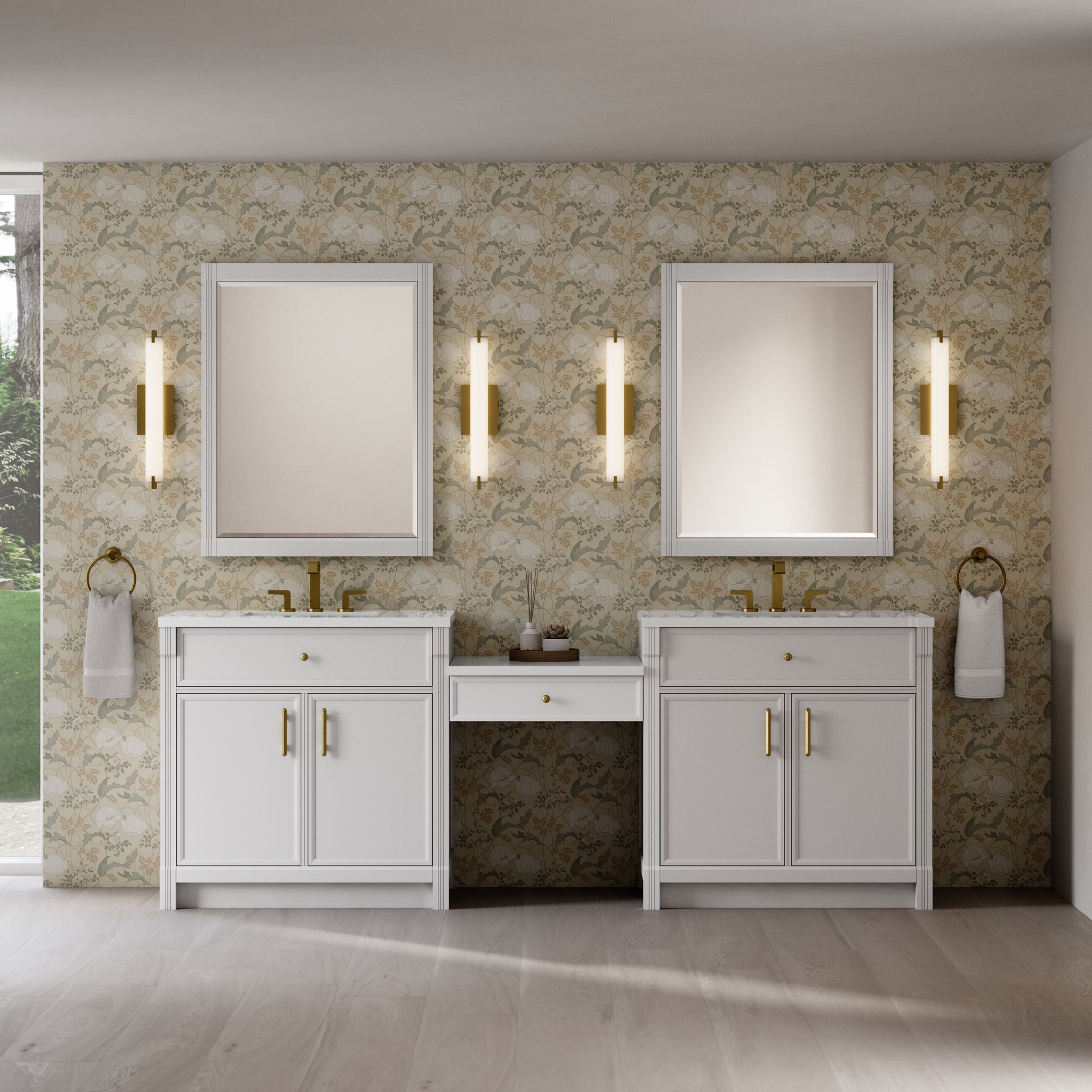 James Martin Bellshire 96" Double Bathroom Vanity, Bright White, view 22