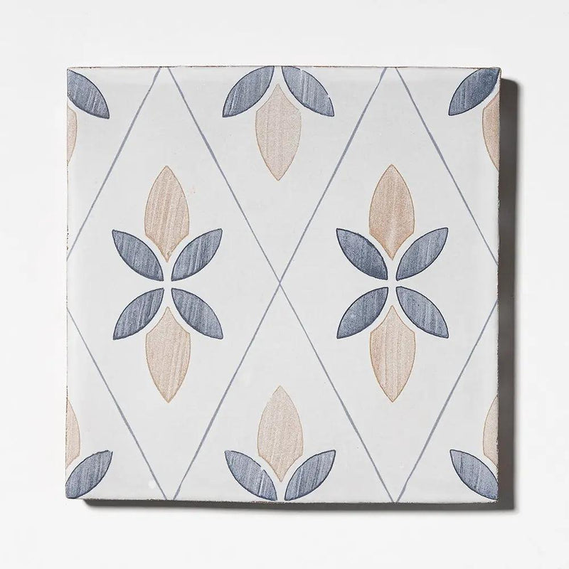Jaunty Leaves Matte Glazed Terracotta Tiles 6x6 by Stonetiledepot