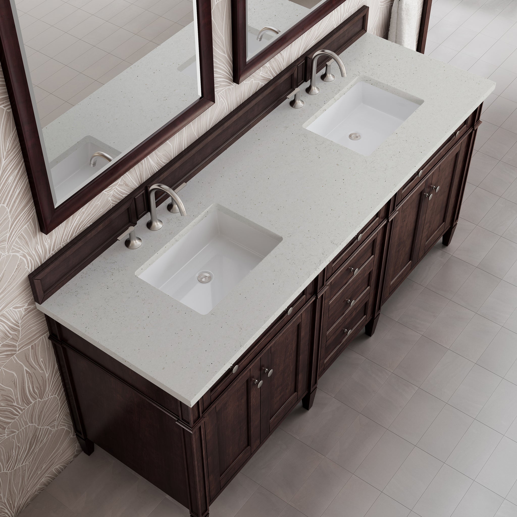 James Martin Brittany 72" Double Bathroom Vanity, Burnished Mahogany, view 29
