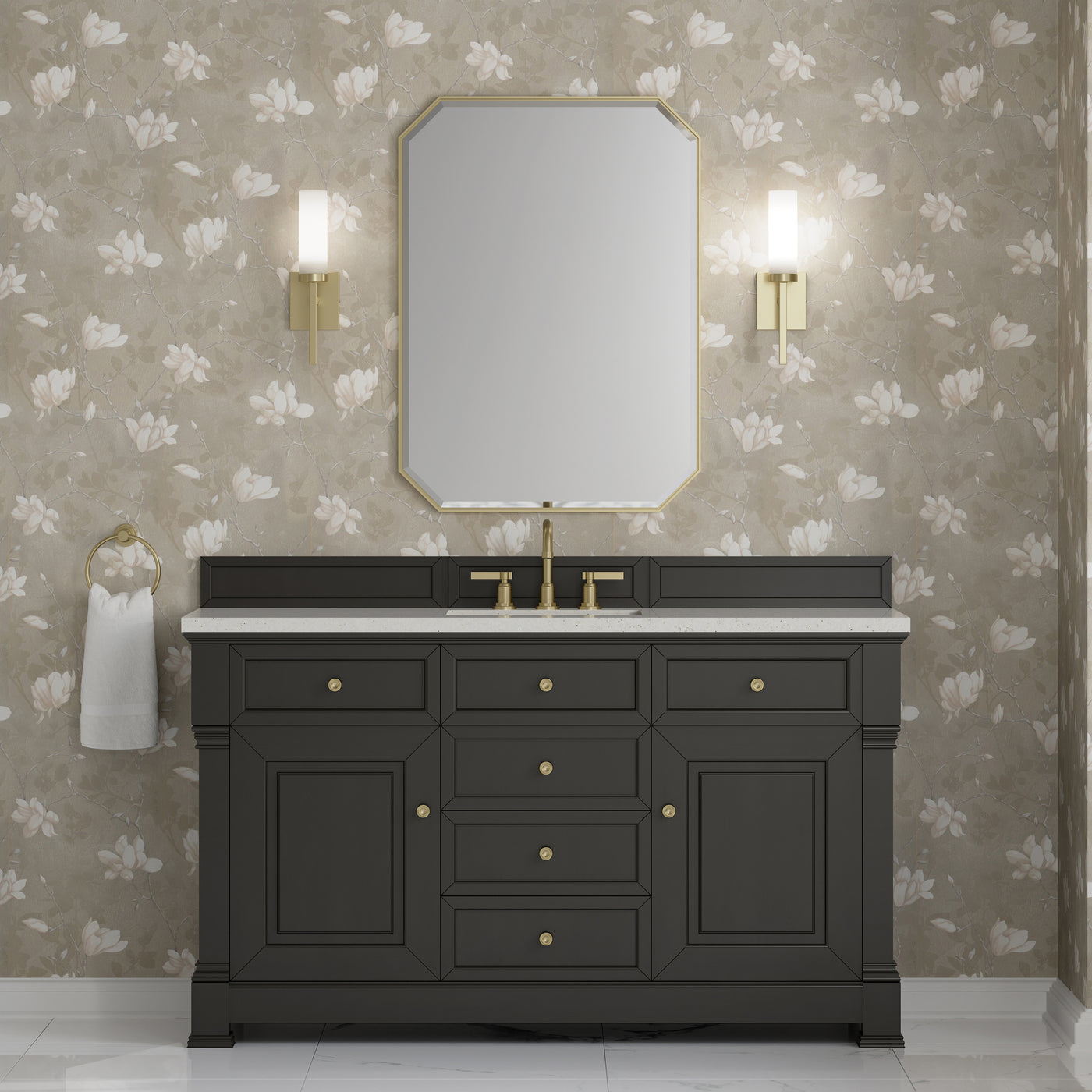 James Martin Brookfield 60" Single Bathroom Vanity, Black Onyx, view 19