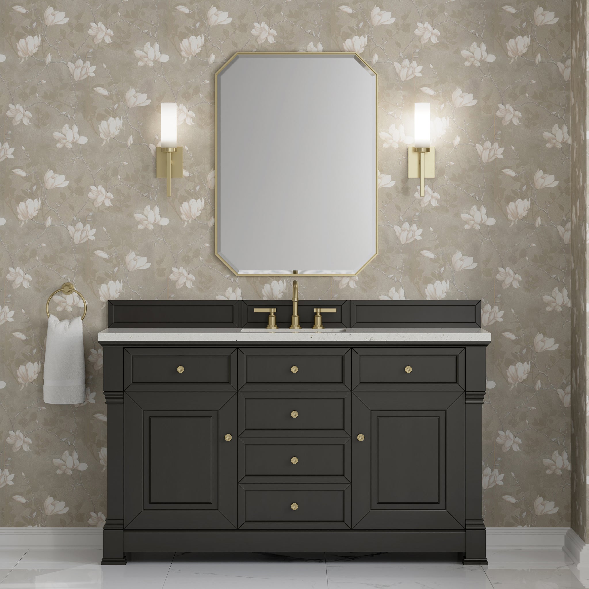 James Martin Brookfield 60" Single Bathroom Vanity, Black Onyx, view 19