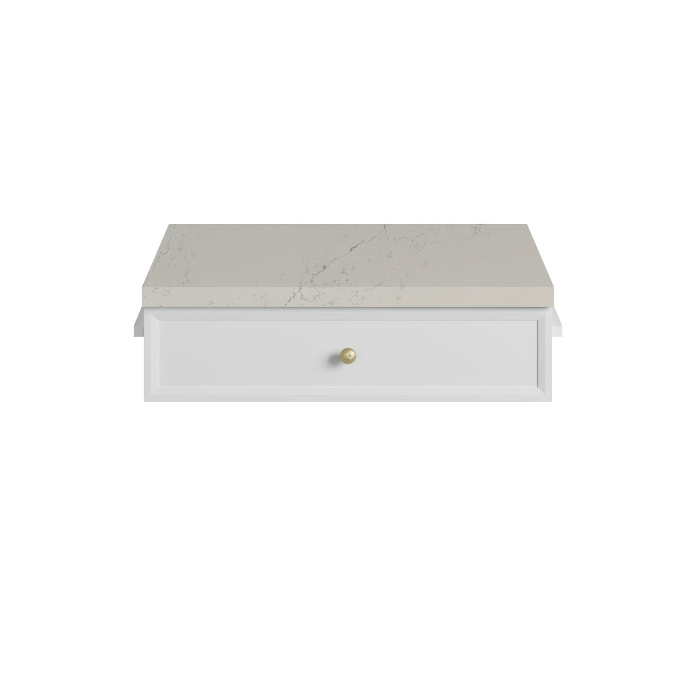 James Martin Bellshire 24" Drawer Unit, Bright White with Siberian countertop