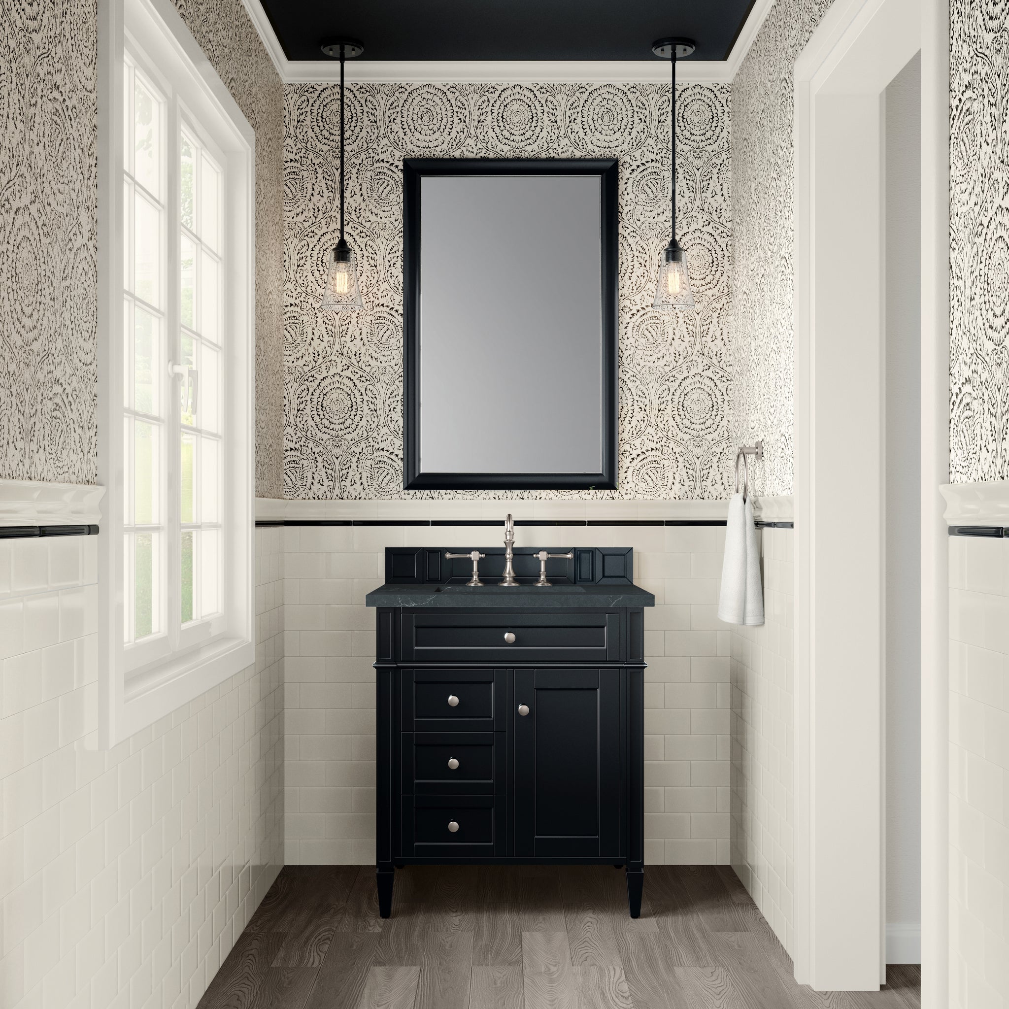 James Martin Brittany 30" Single Bathroom Vanity, Black Onyx, view 28