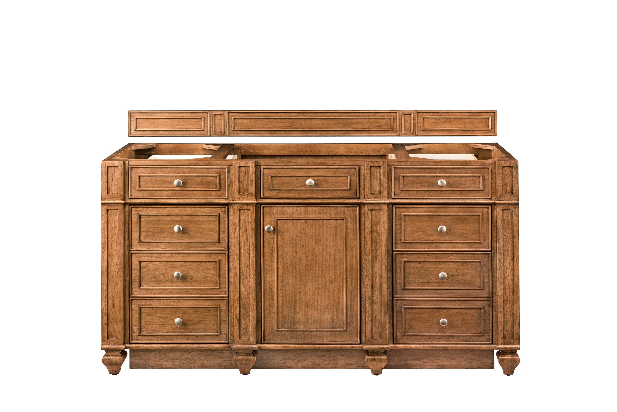 James Martin Bristol 60" Single Bathroom Vanity, Saddle Brown, cabinet without a countertop