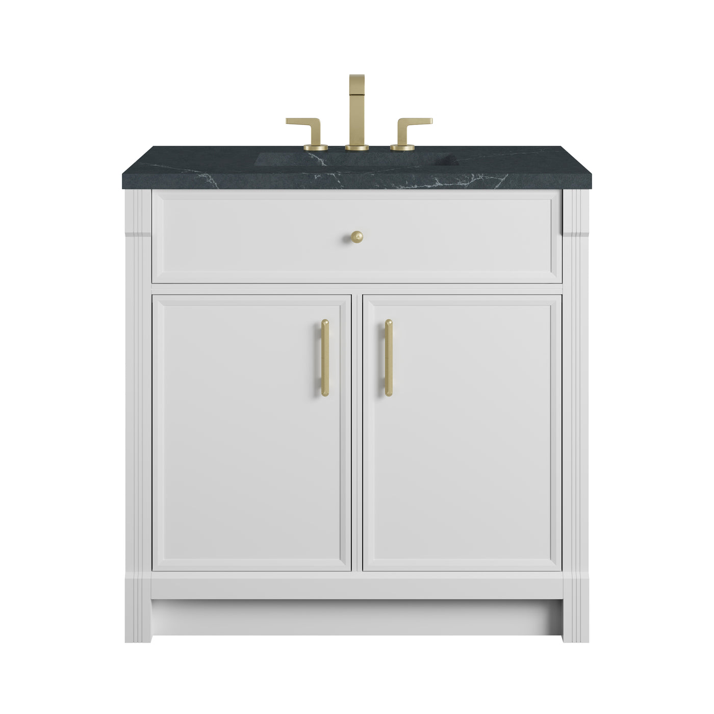 James Martin Bellshire 36" Single Bathroom Vanity, Bright White, view 38