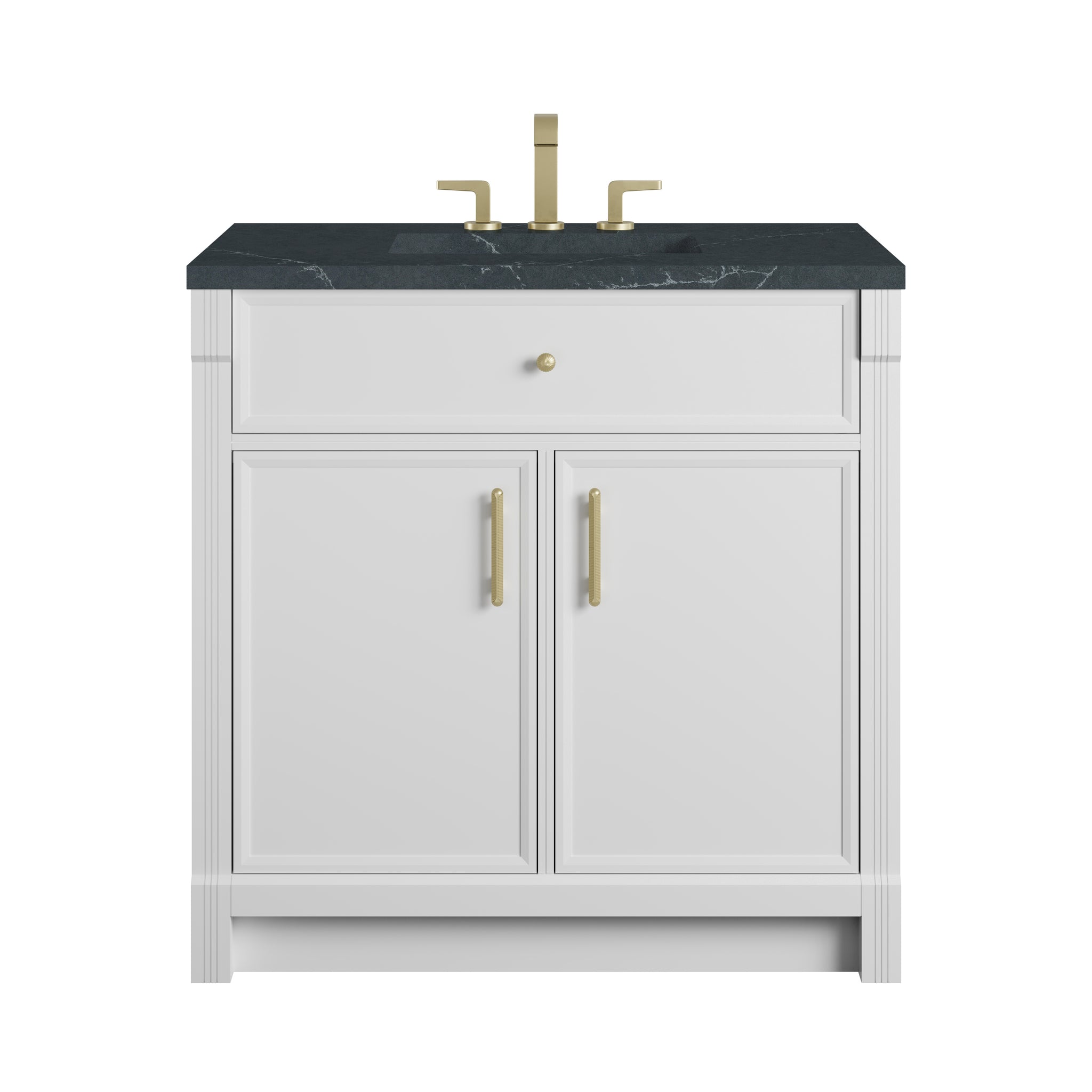 James Martin Bellshire 36" Single Bathroom Vanity, Bright White, view 38