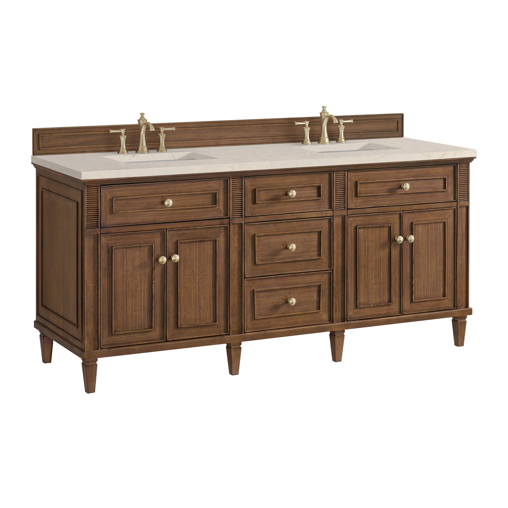 James Martin Lorelai 72" Double Bathroom Vanity, Mid-Century Walnut, view 30