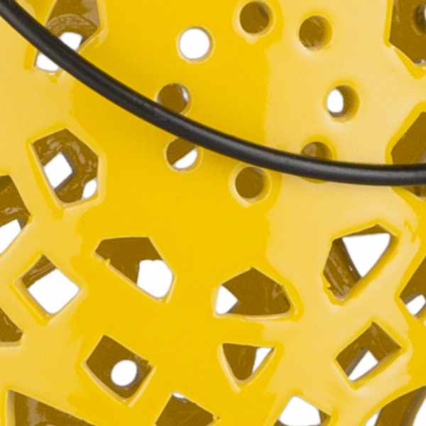 Jeiseyville Yellow Geometric Outdoor Ceramic Lantern by Boutique Rugs