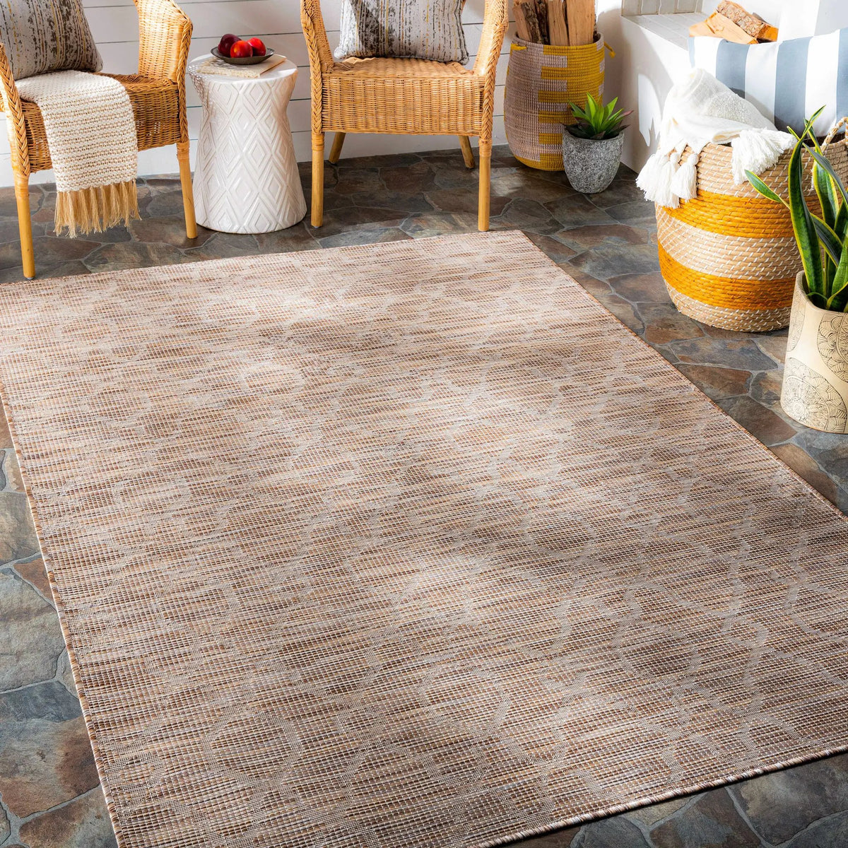 Jerramungup Flatweave Outdoor Area Carpet - Clearance, installed in a room