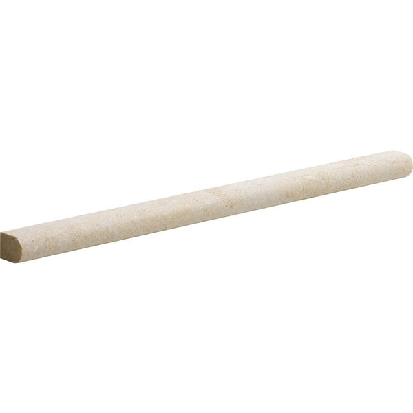 Jerusalem Light Honed Pencil Liner Limestone Moldings 1/2x12