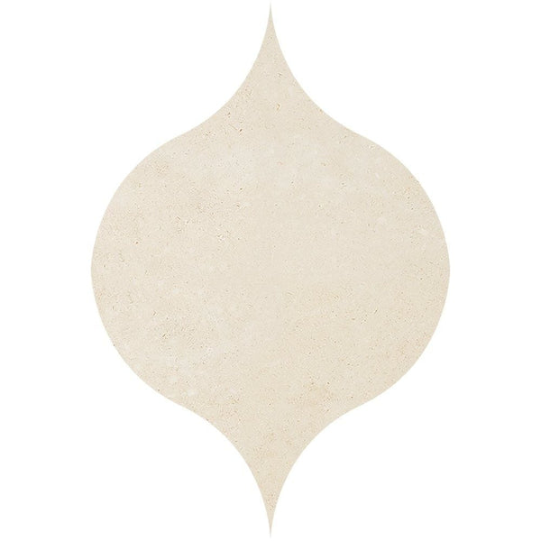 Jerusalem Light Honed Winter Leaf Limestone Waterjet Mosaics 4 7/8x6 13/16