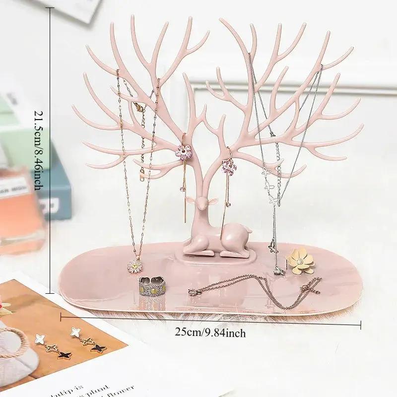 Jewelry Stand - Tree-Inspired Pink Multiple Hooks by House Of Avana