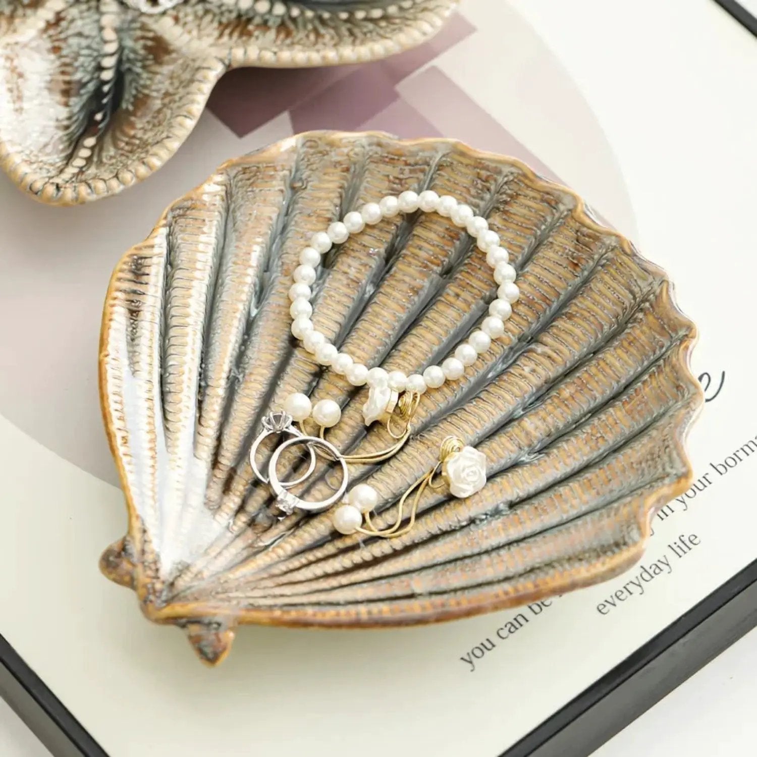 Jewelry Tray - Dual-Color Ceramic Starfish by House Of Avana