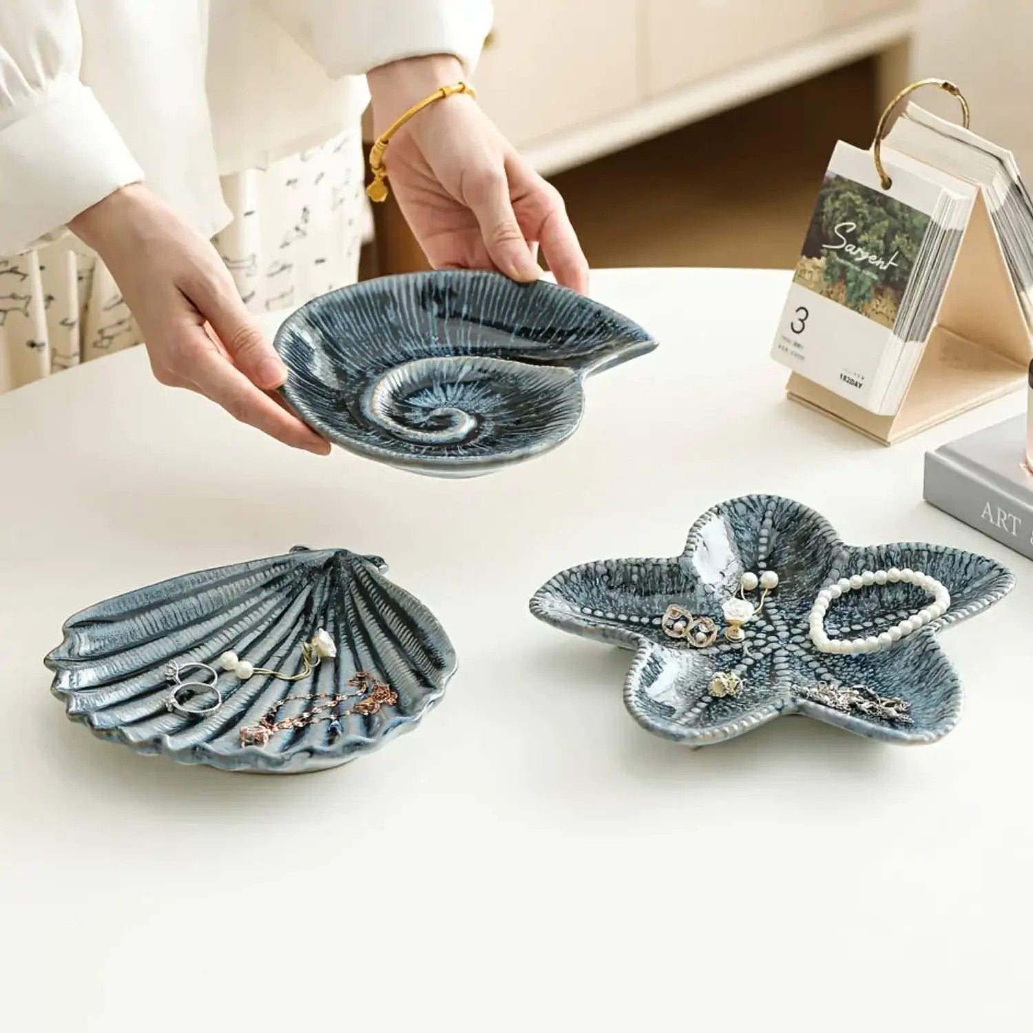Jewelry Tray - Dual-Color Ceramic Starfish by House Of Avana