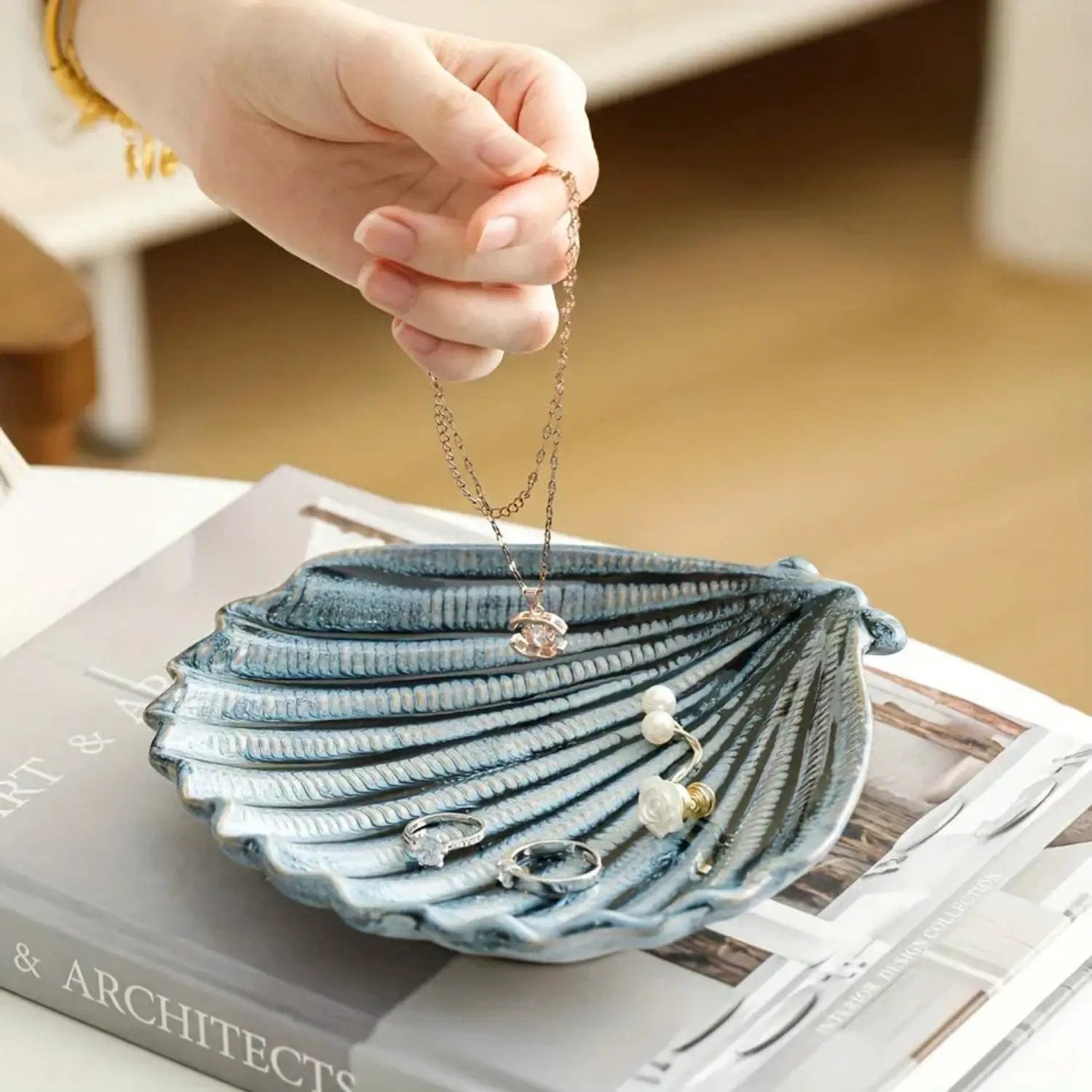 Jewelry Tray - Dual-Color Ceramic Starfish by House Of Avana
