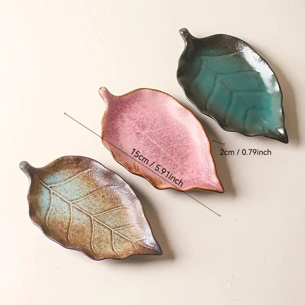 Jewelry Tray - Maple Leaf Ceramic Small by House Of Avana