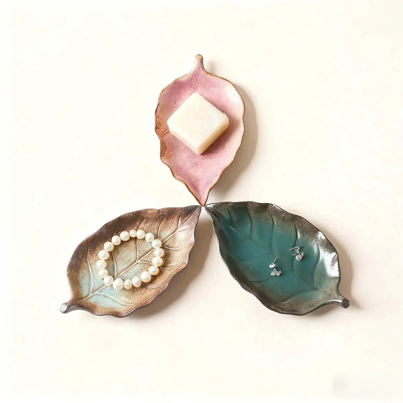 Jewelry Tray - Maple Leaf Ceramic Small by House Of Avana