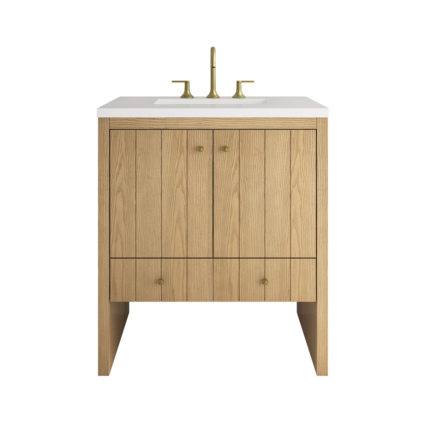 James Martin Hudson 30" Single Bathroom Vanity, Light Natural Oak, view 30
