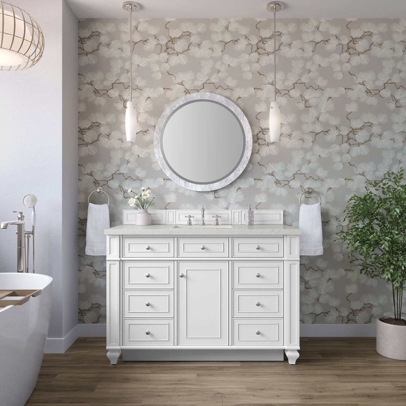 James Martin Bristol 48" Single Bathroom Vanity, Bright White, view 26