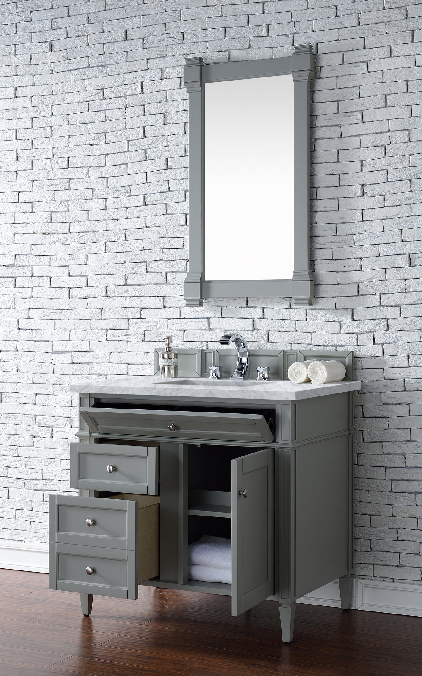 James Martin Brittany 36" Single Bathroom Vanity, Urban Gray, view 35