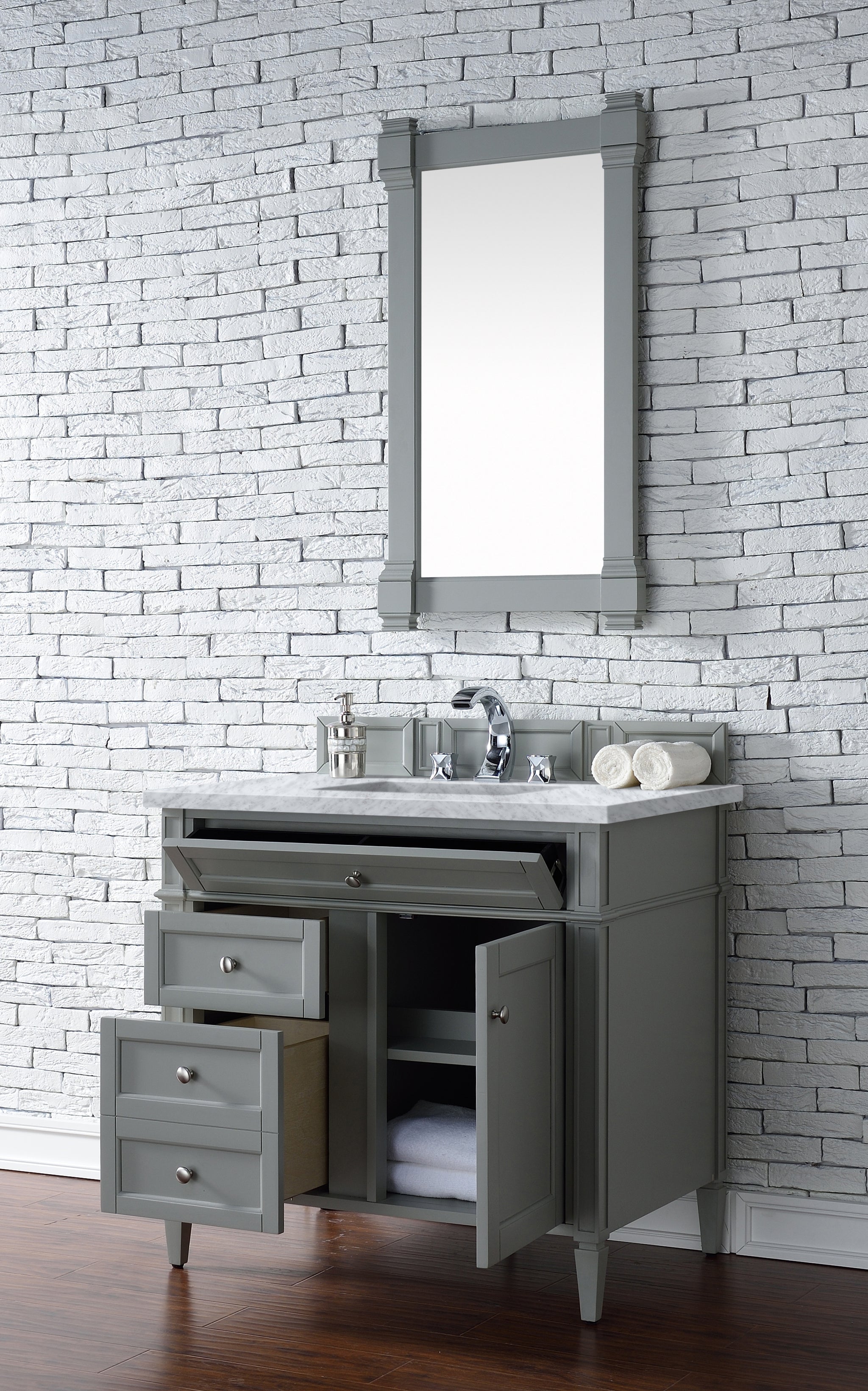 James Martin Brittany 36" Single Bathroom Vanity, Urban Gray, view 35