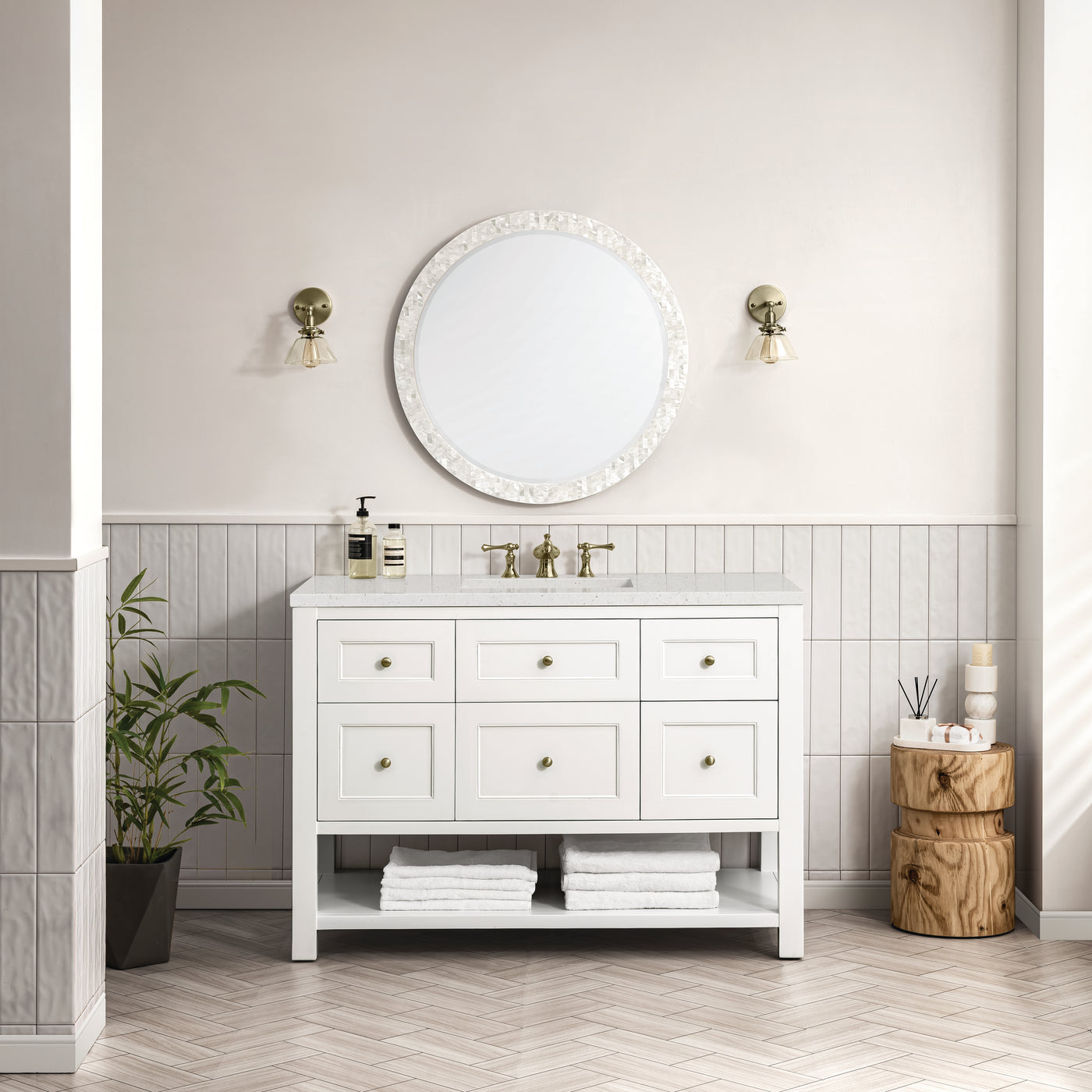 James Martin Breckenridge 48" Single Bathroom Vanity, Bright White, view 34