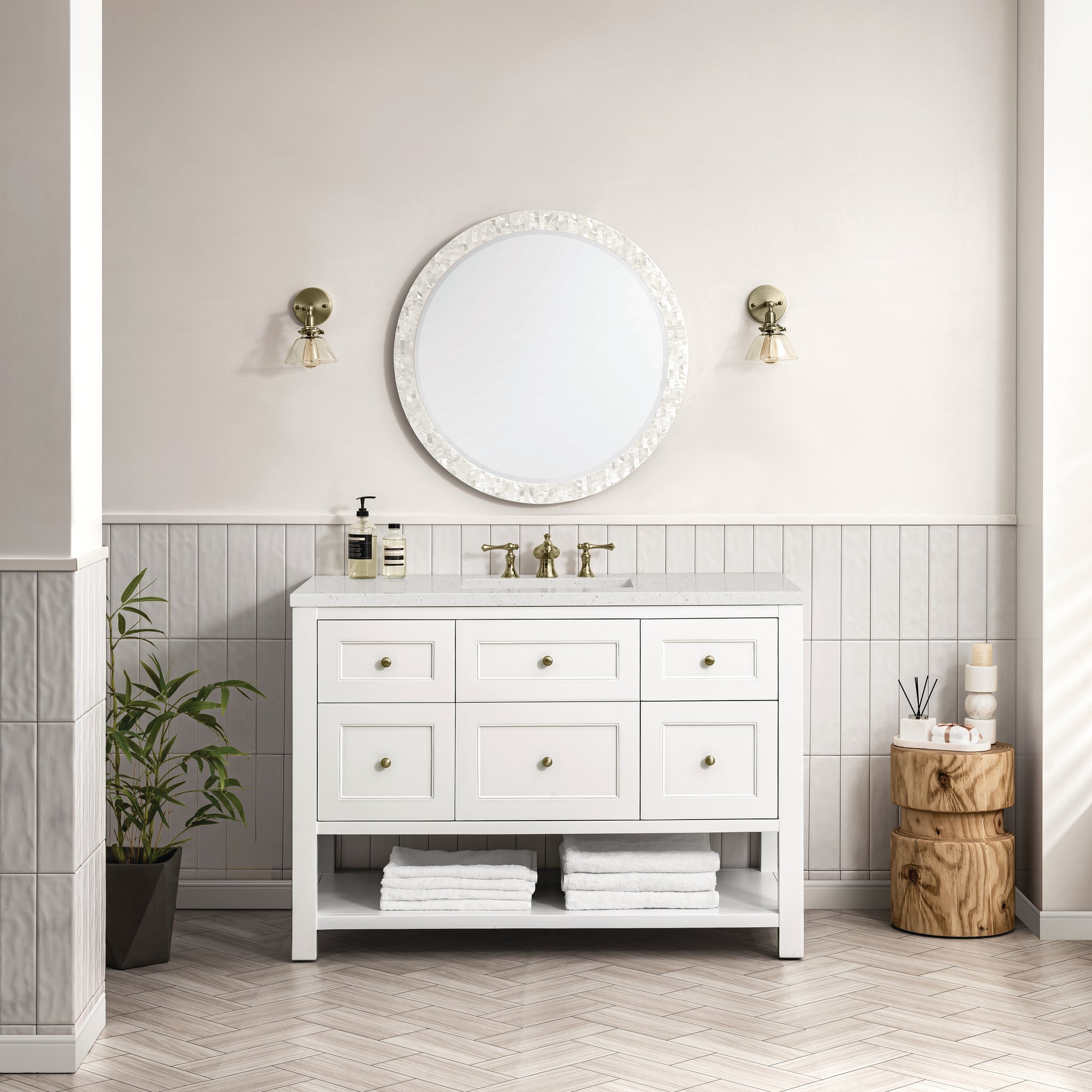 James Martin Breckenridge 48" Single Bathroom Vanity, Bright White, view 34