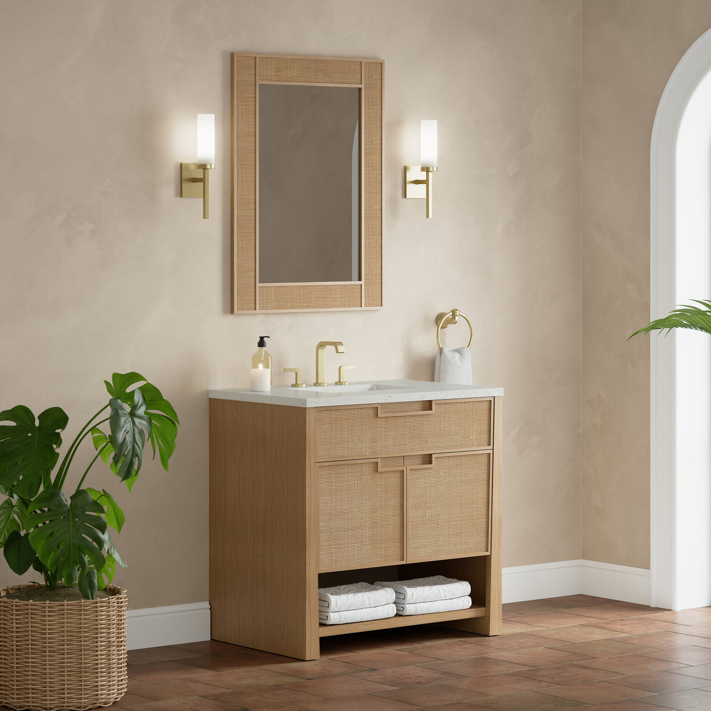 James Martin Solene 36" Single Bathroom Vanity, Seaside Oak, view 22