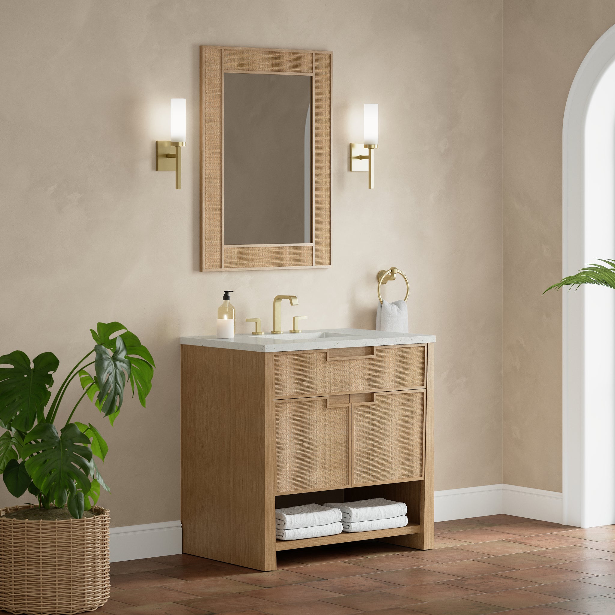 James Martin Solene 36" Single Bathroom Vanity, Seaside Oak, view 22