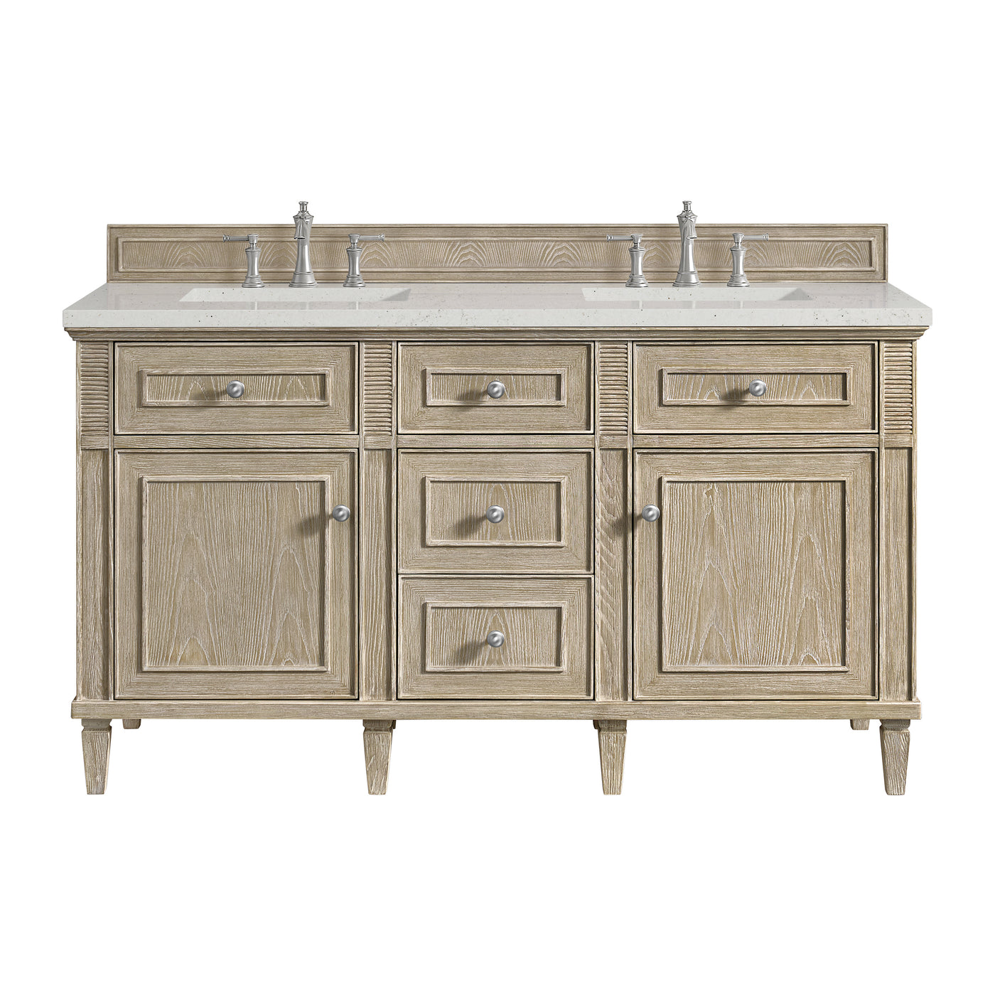 James Martin Lorelai 60" Double Bathroom Vanity, Whitewashed Oak, view 28