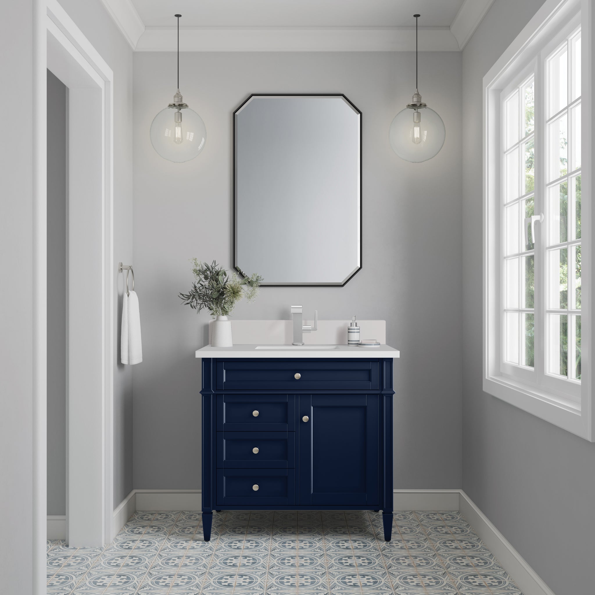 James Martin Brittany 36" Single Bathroom Vanity, Victory Blue, view 23