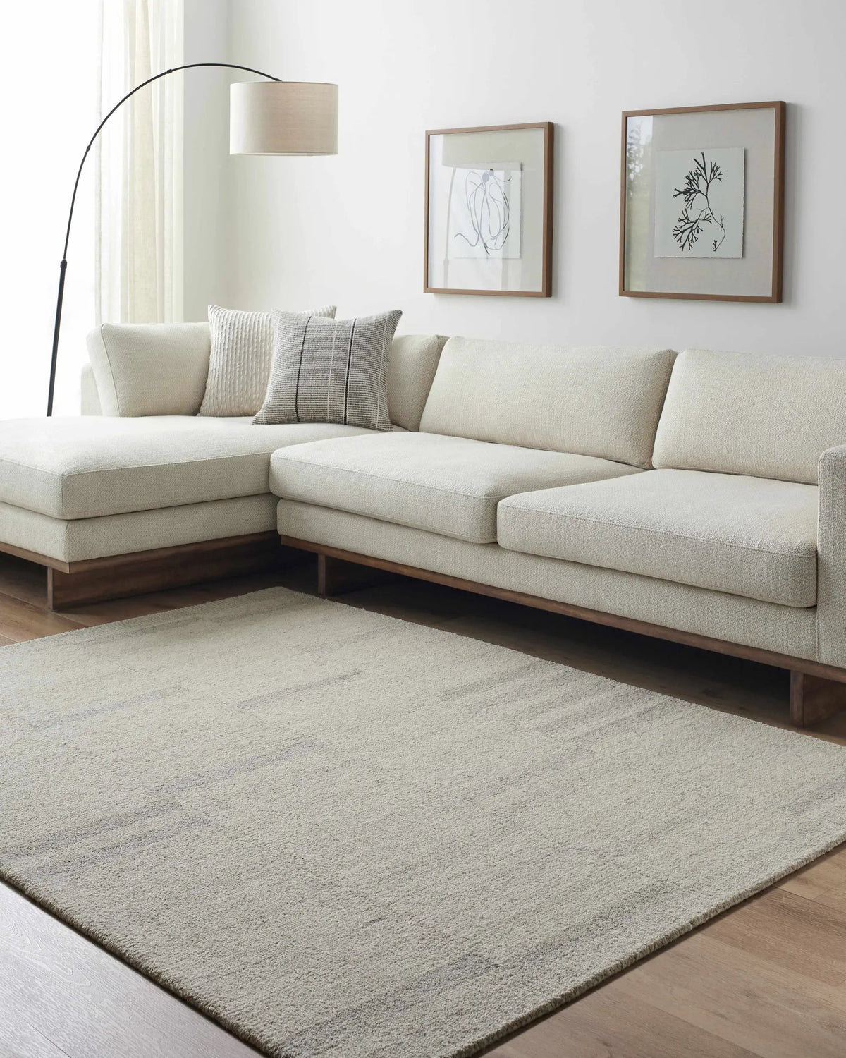 Jaina Modern Wool Rug, installed in a room