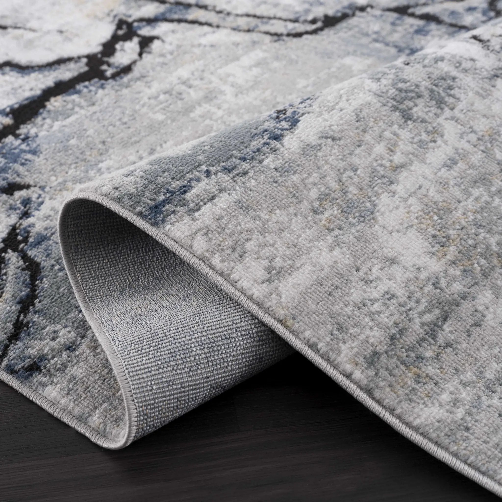 Fremantle Gray Marble Rug by Boutique Rugs