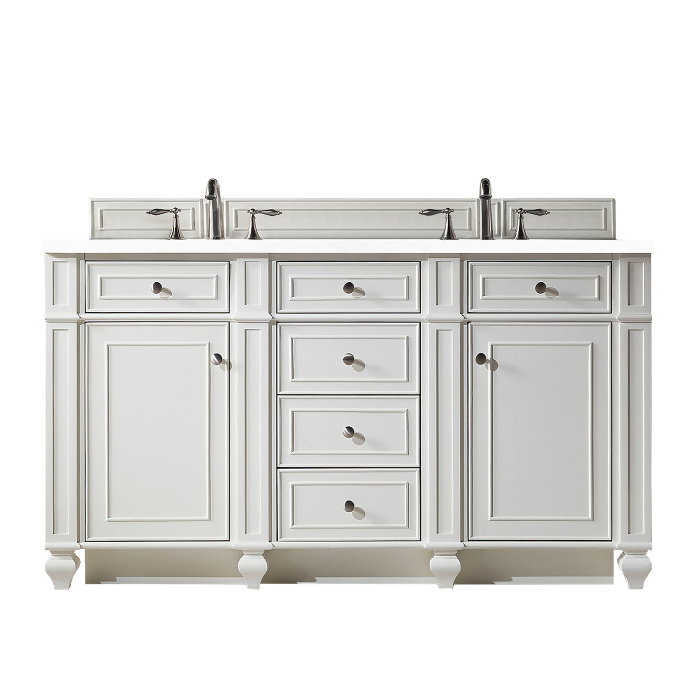 James Martin Bristol 60" Double Bathroom Vanity, Bright White, view 26
