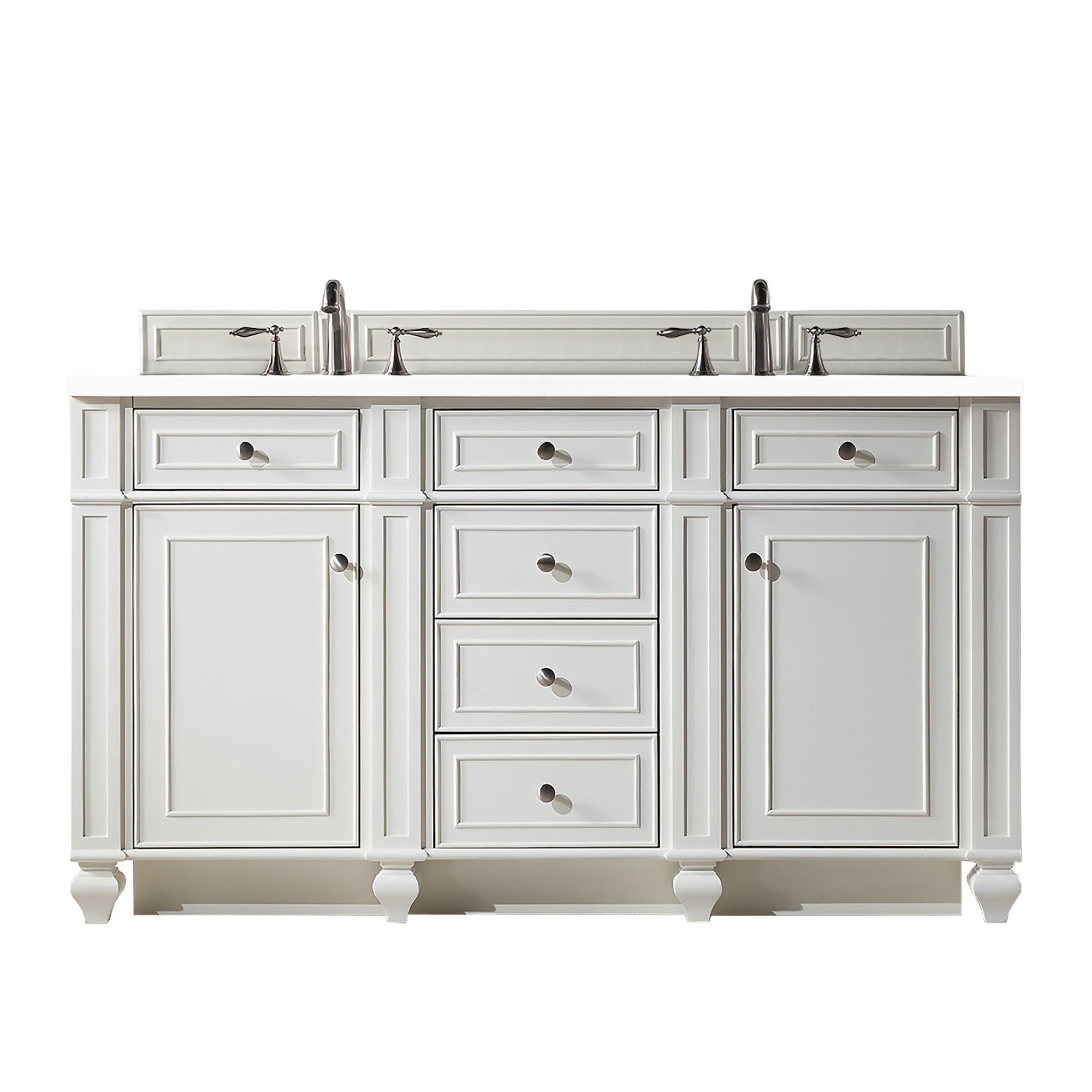 James Martin Bristol 60" Double Bathroom Vanity, Bright White, view 26