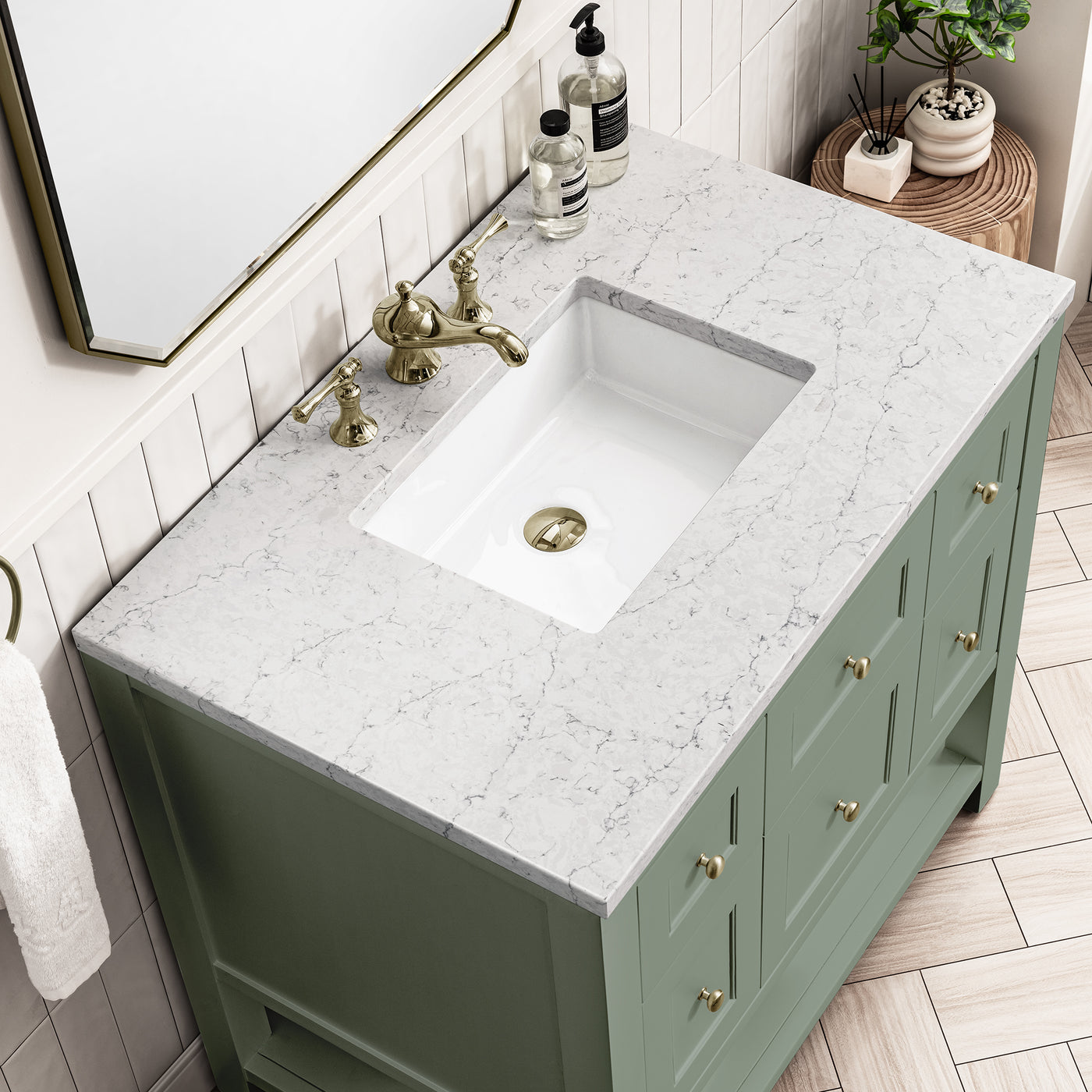 James Martin Breckenridge 36" Single Bathroom Vanity, Smokey Celadon, view 15