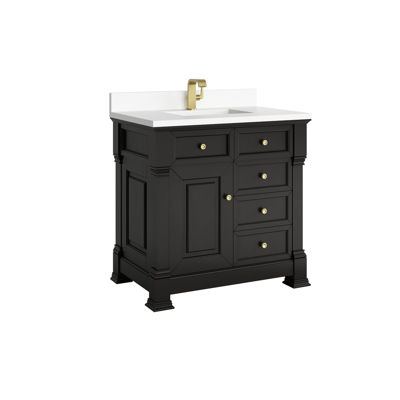 James Martin Brookfield 36" Single Bathroom Vanity, Black Onyx, view 40