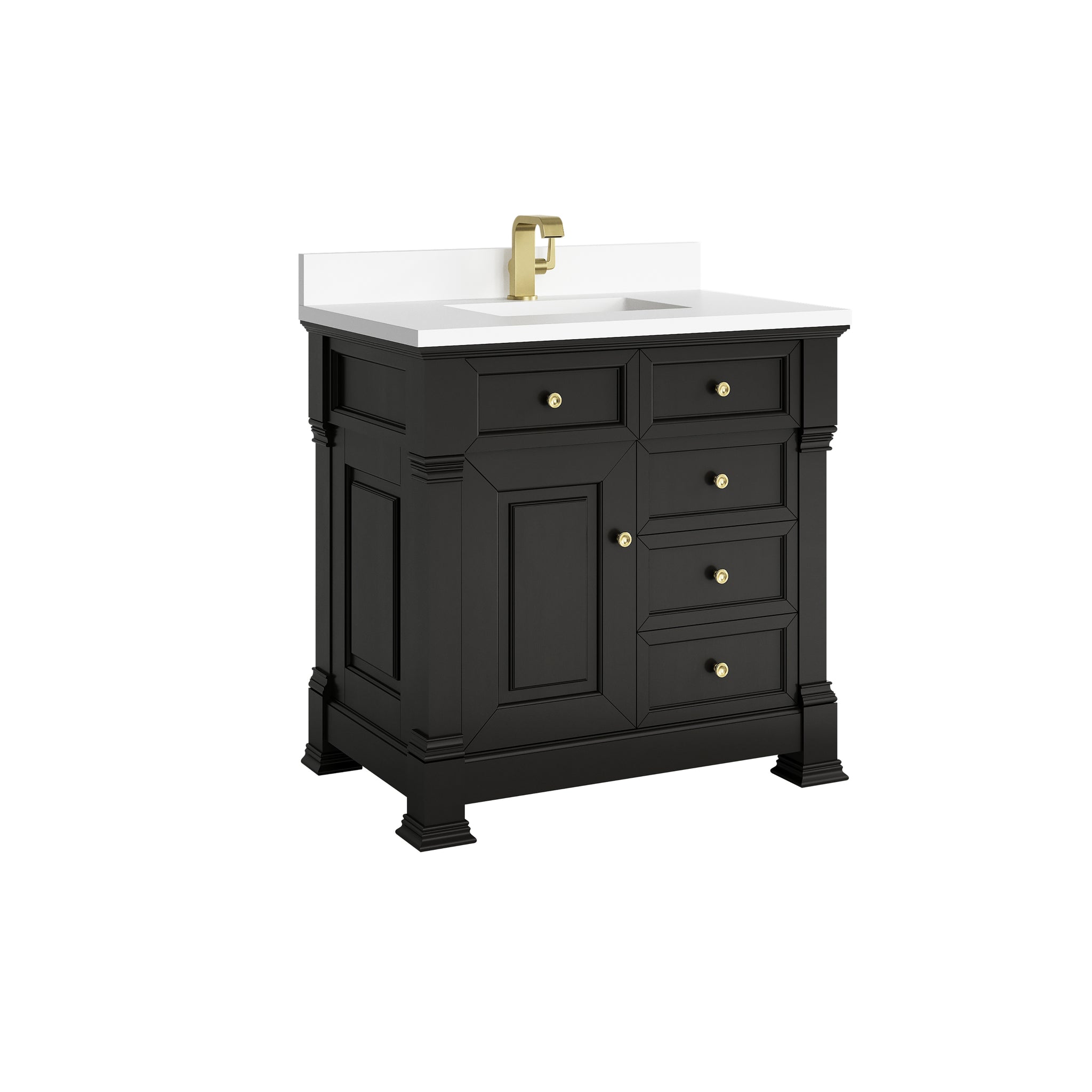James Martin Brookfield 36" Single Bathroom Vanity, Black Onyx, view 40