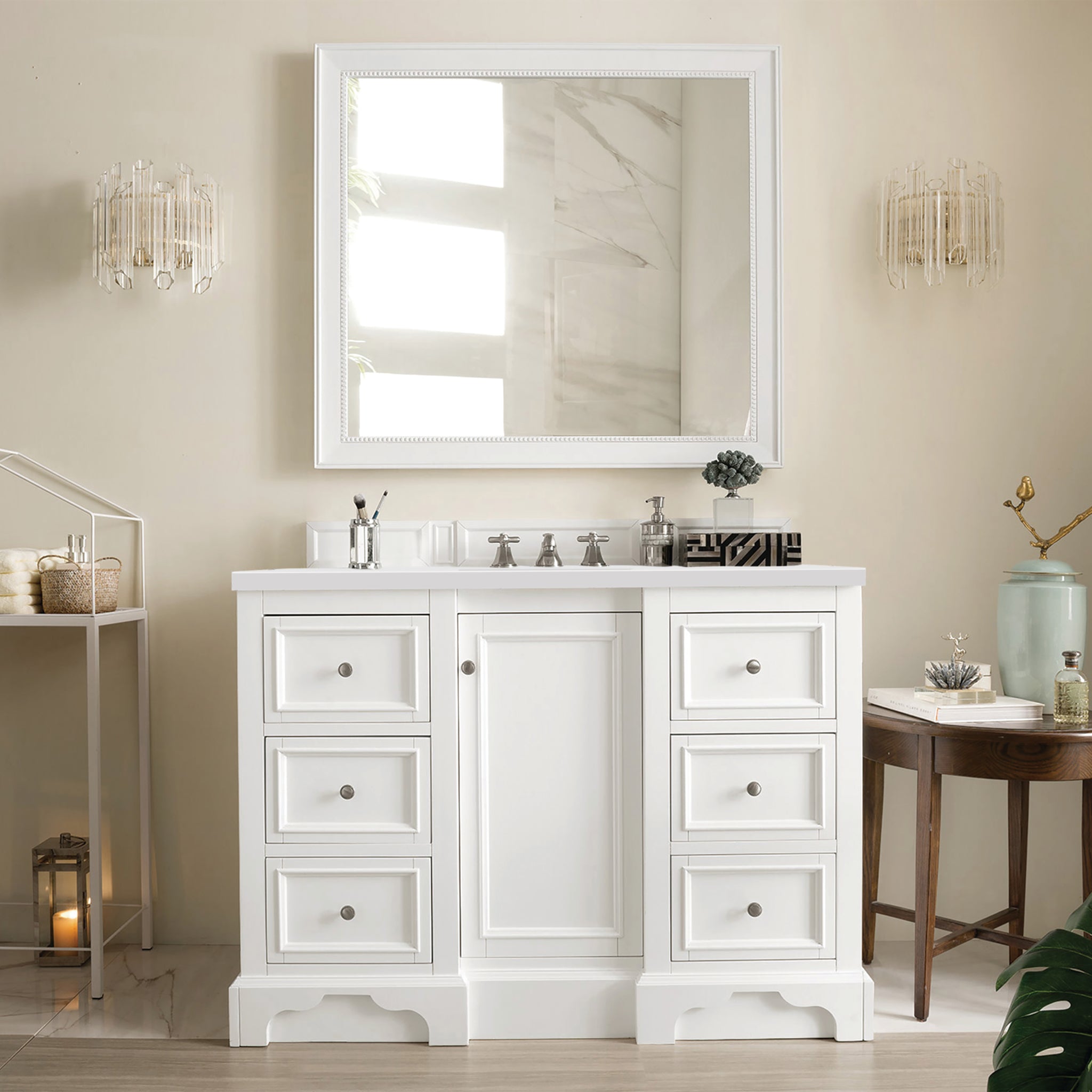 James Martin De Soto 48" Single Bathroom Vanity, Bright White, view 27