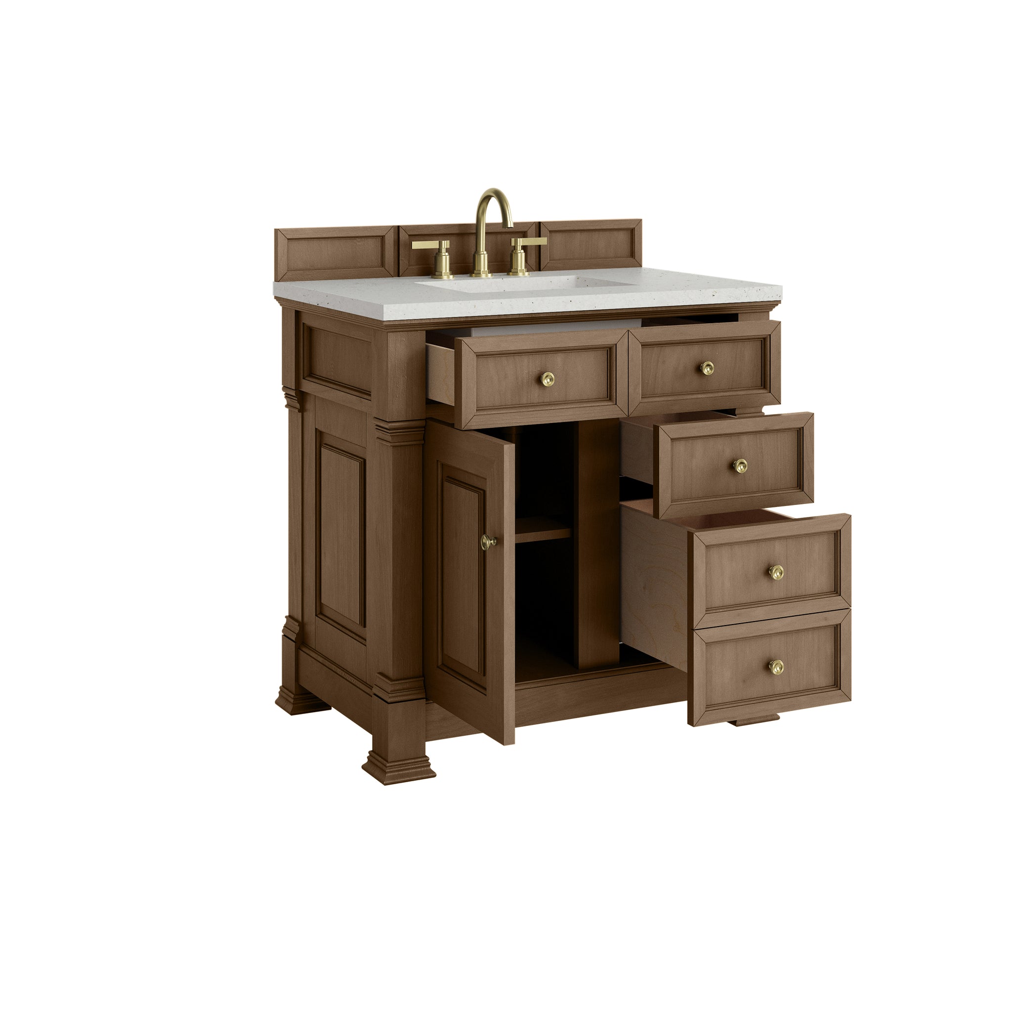 James Martin Brookfield 36" Single Bathroom Vanity, Pecan, view 22