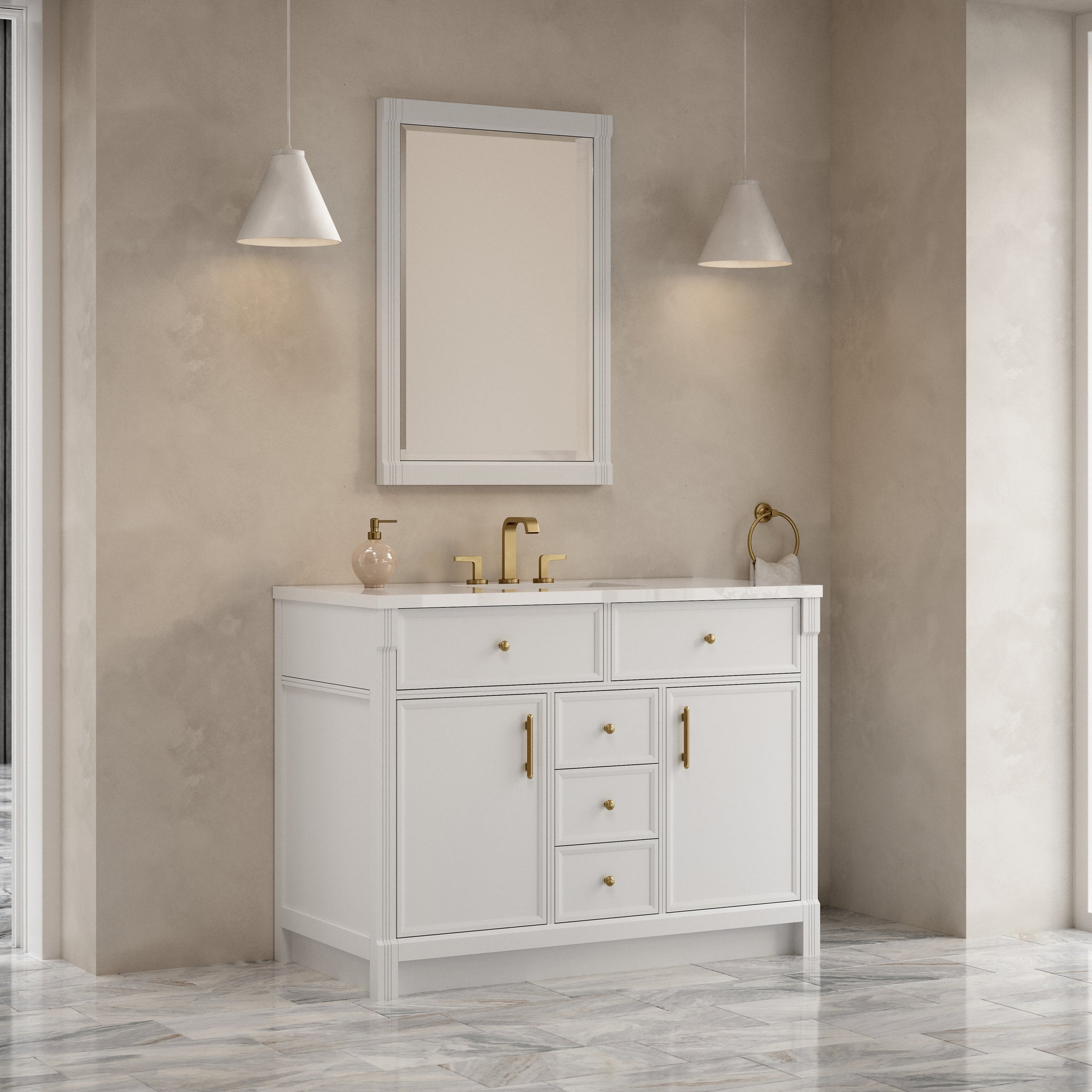 James Martin Bellshire 48" Single Bathroom Vanity, Bright White, view 39