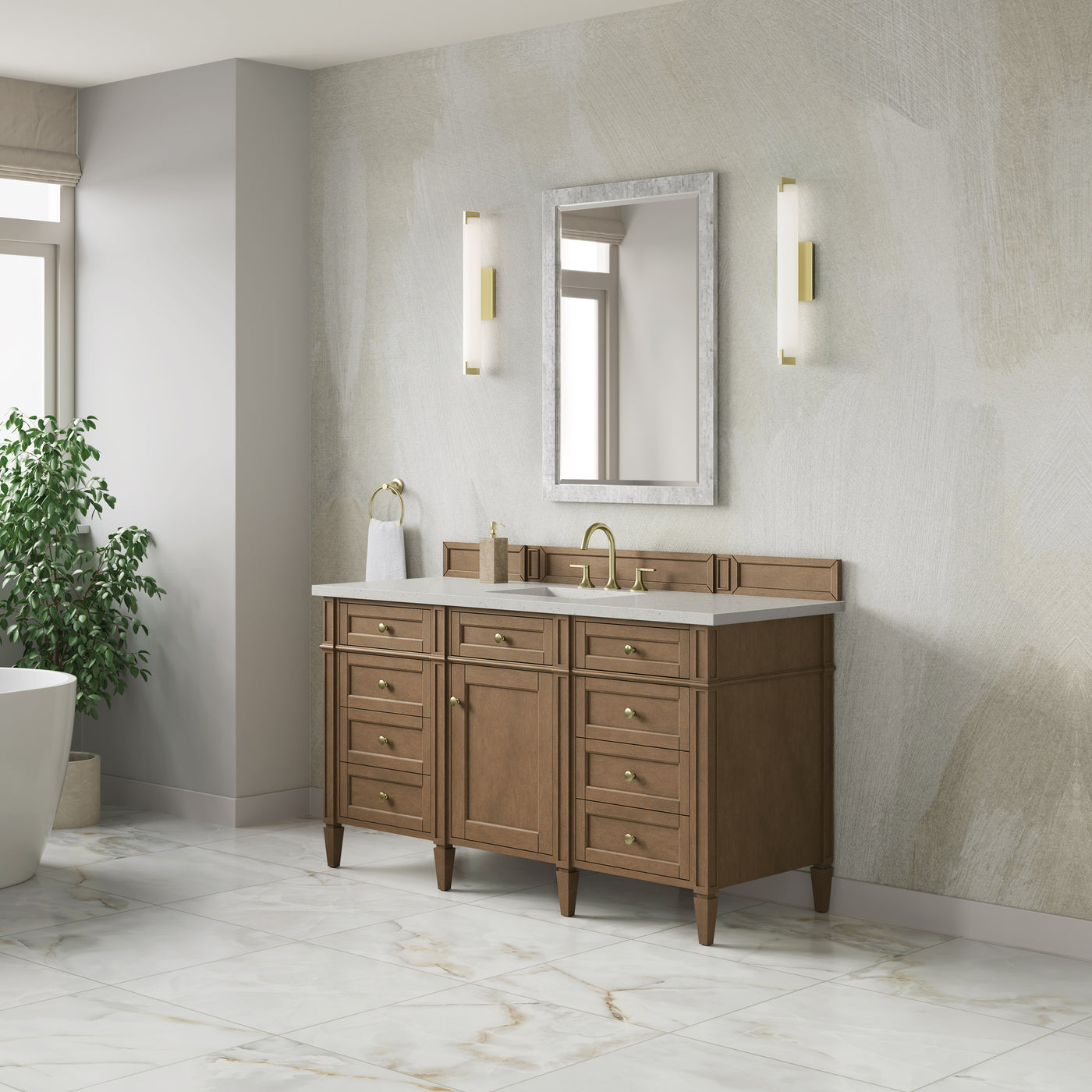 James Martin Brittany 60" Single Bathroom Vanity, Pecan, view 29