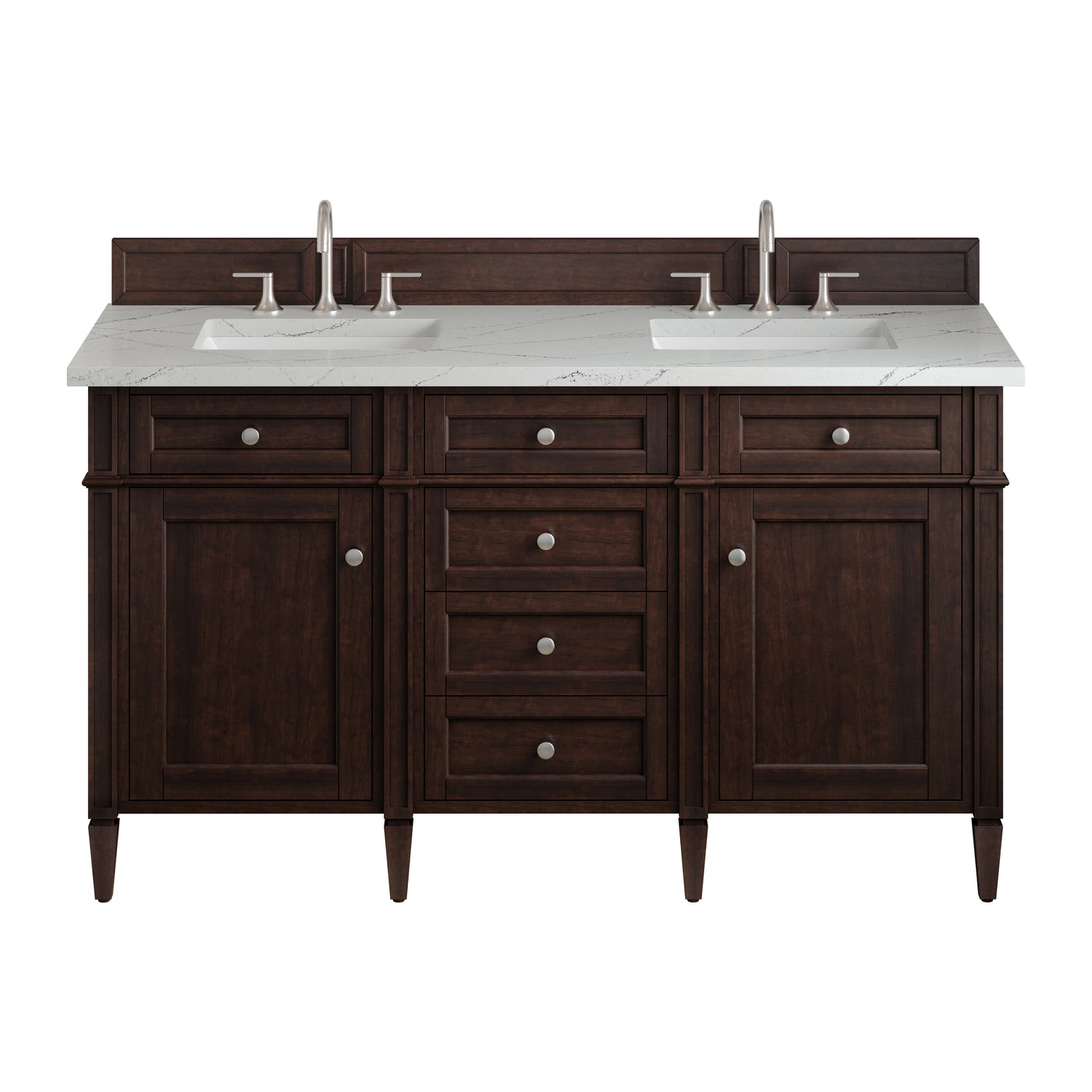 James Martin Brittany 60" Double Bathroom Vanity, Burnished Mahogany, view 33