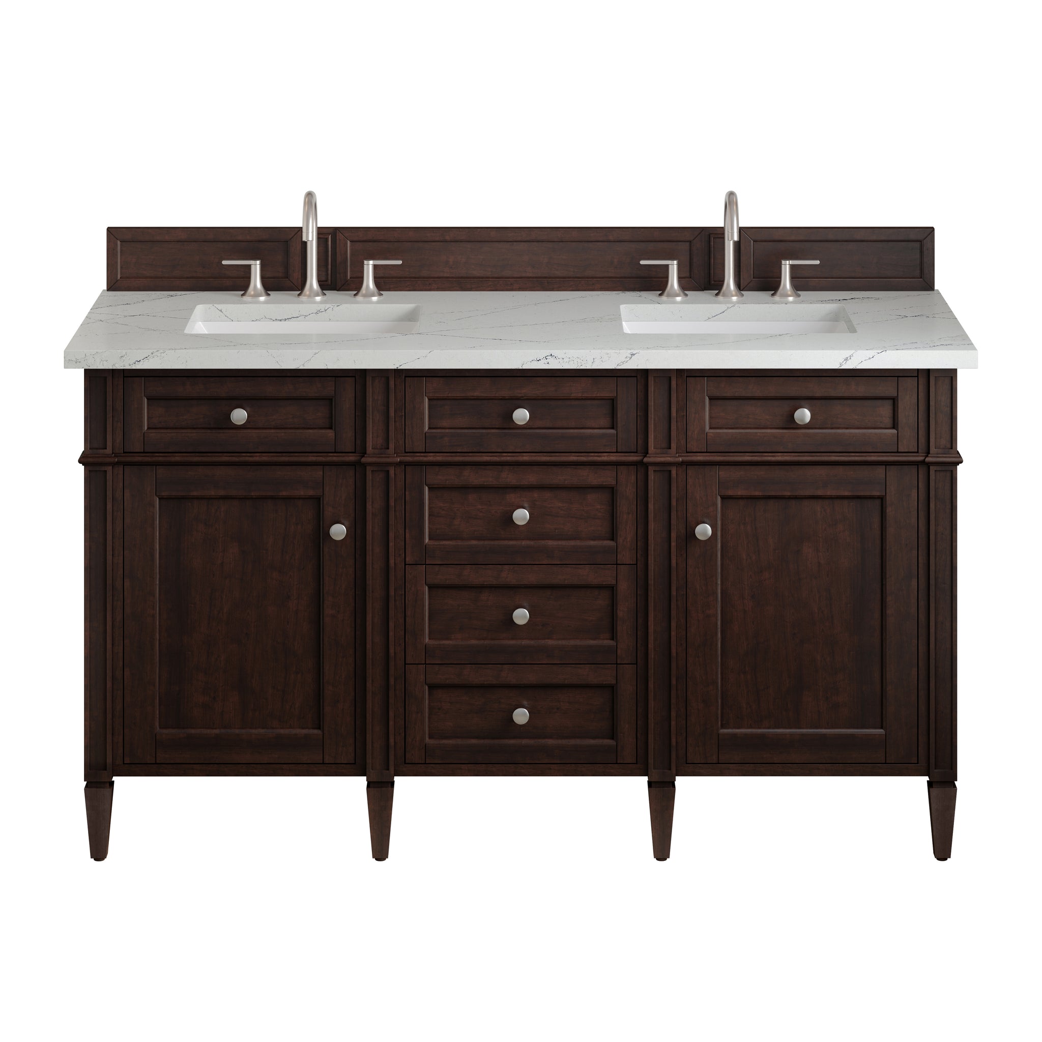 James Martin Brittany 60" Double Bathroom Vanity, Burnished Mahogany, view 33