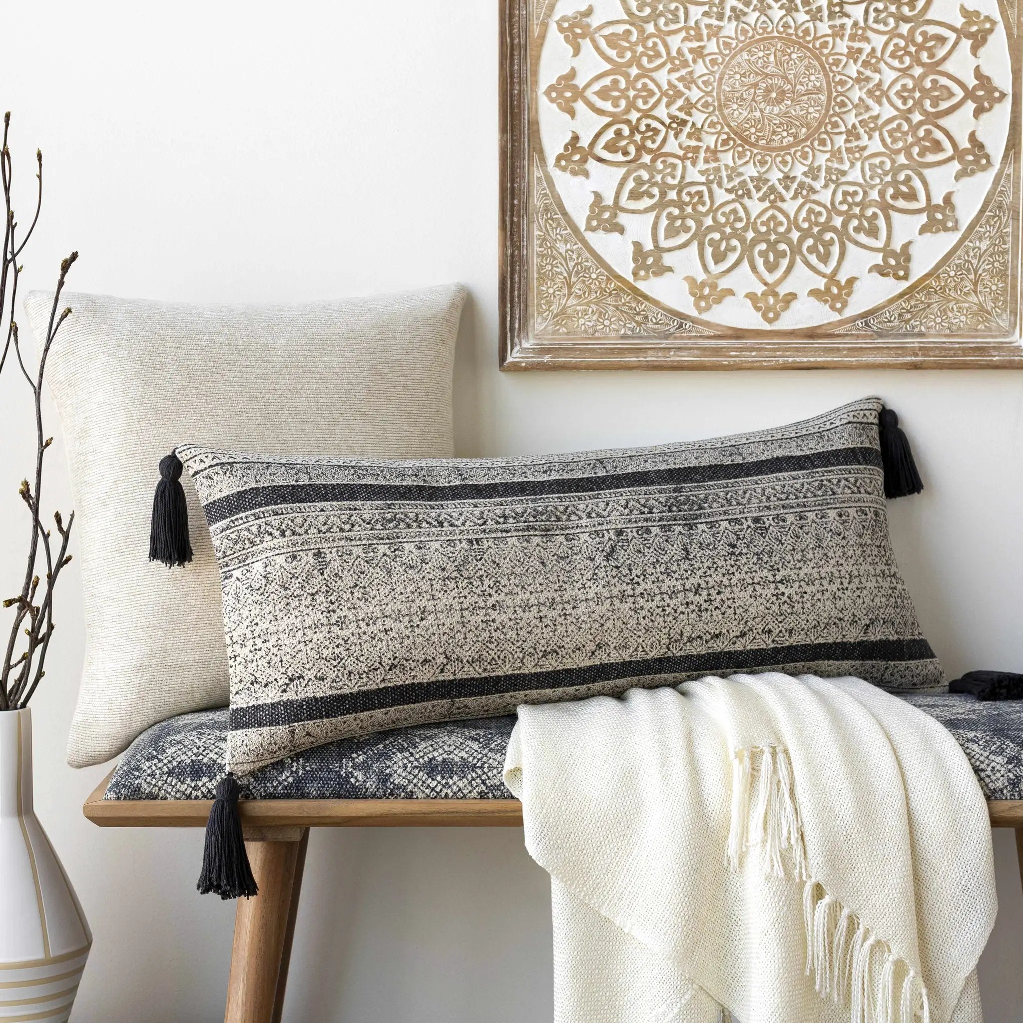 Boerne Traditional Pattern Wooden Wall Art Decor - Clearance by Boutique Rugs